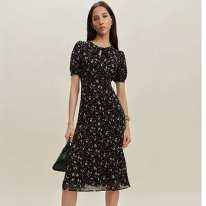 Reformation Delia Dress Black - Size 4